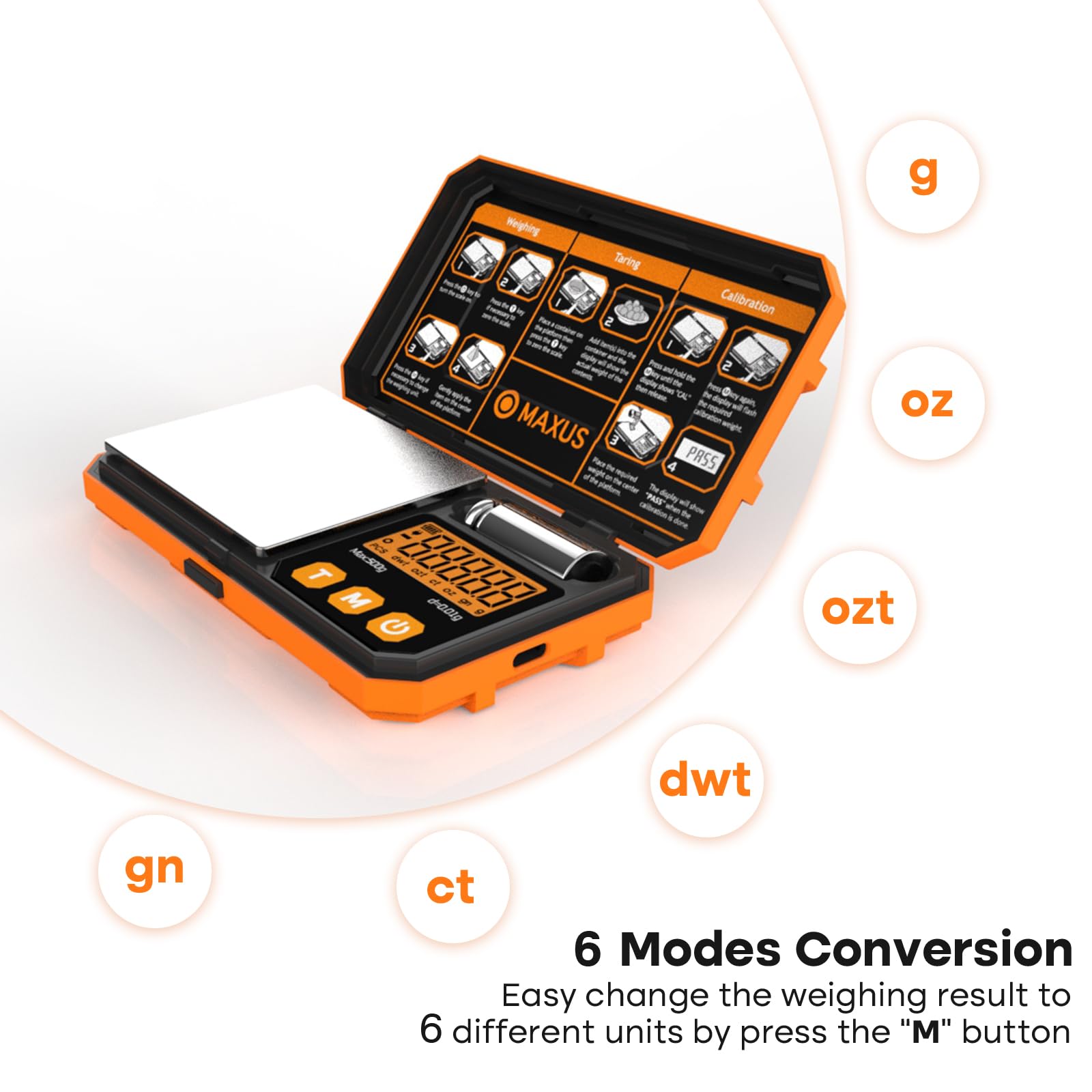 MAXUS scale weighing jewelry with high precision