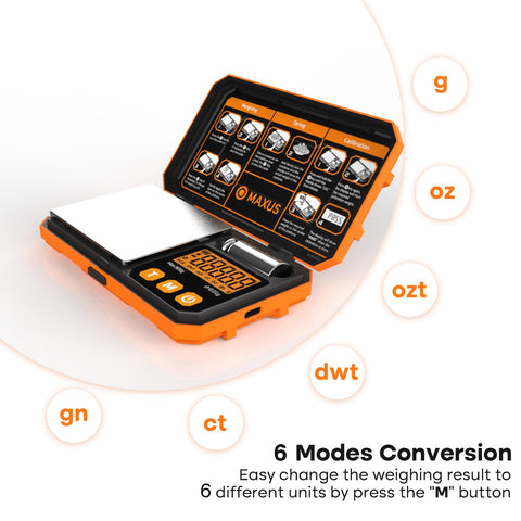 MAXUS scale weighing jewelry with high precision