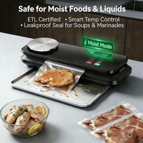 MAXVINI built-in scale display for combined measuring and sealing.
