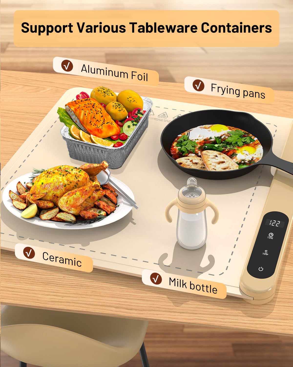 MAXXHEAT 360 minute timer helps plan serving sessions