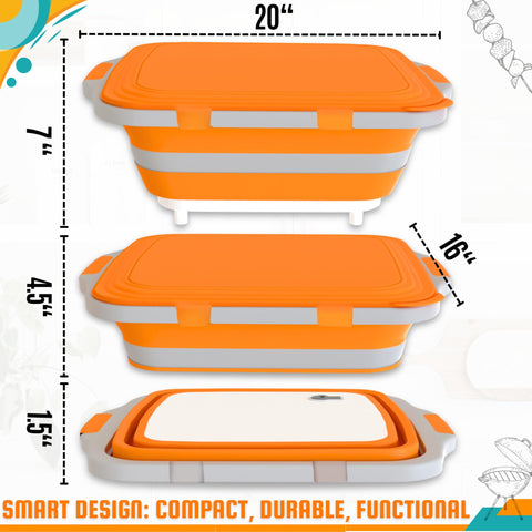 MAYALEAD collapsible cutting board saves space on grillside setups.