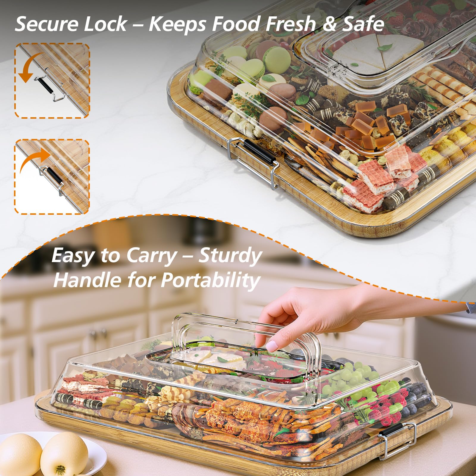 MAYELM board showing six compartments for customizable servings