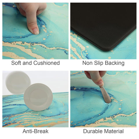 MAYHMYO kitchen mat at sink area with non-slip backing for safer footing