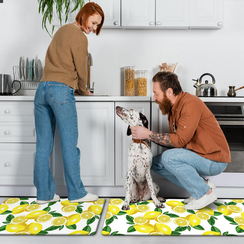 MAYHMYO lemon mat provides durable everyday use in high-traffic areas