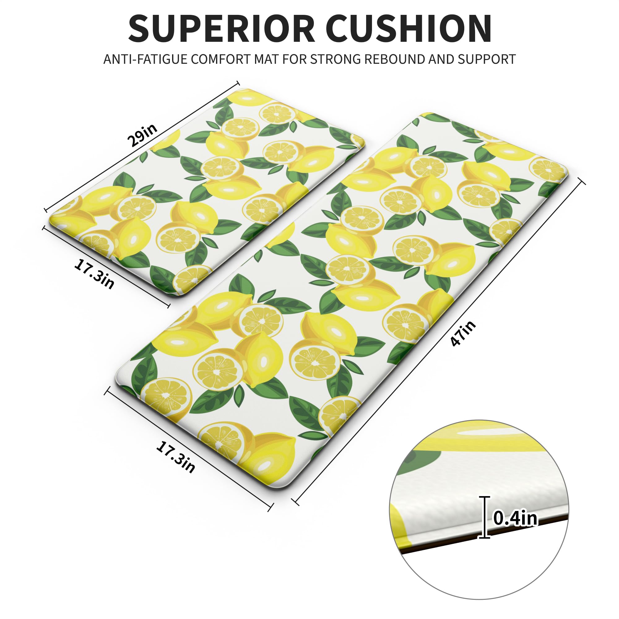 MAYHMYO lemon mat set rolled out for cozy cooking and easy standing