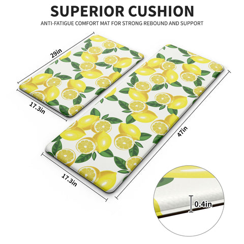 MAYHMYO lemon mat set rolled out for cozy cooking and easy standing