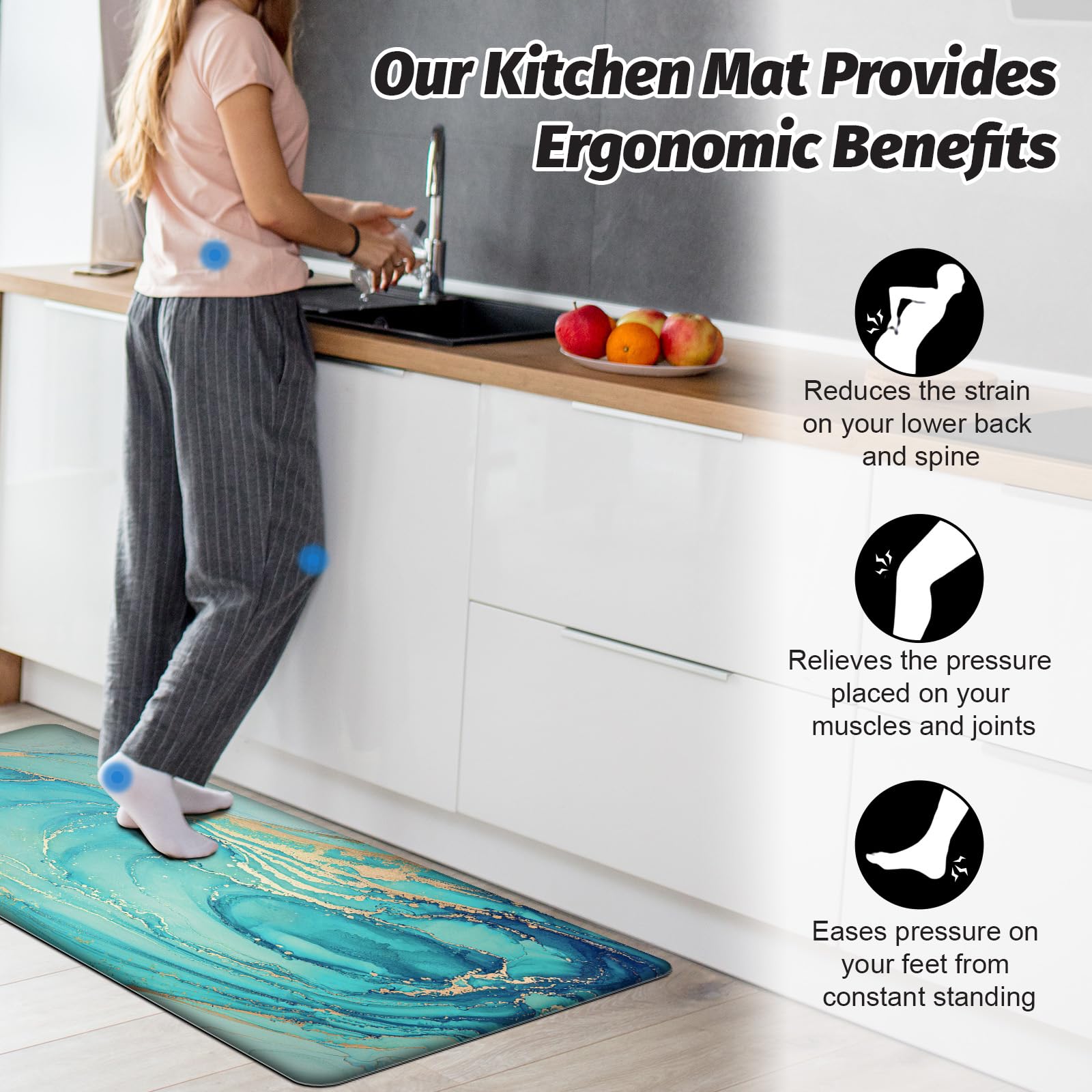 MAYHMYO non-slip backing shown on wooden floor for secure placement