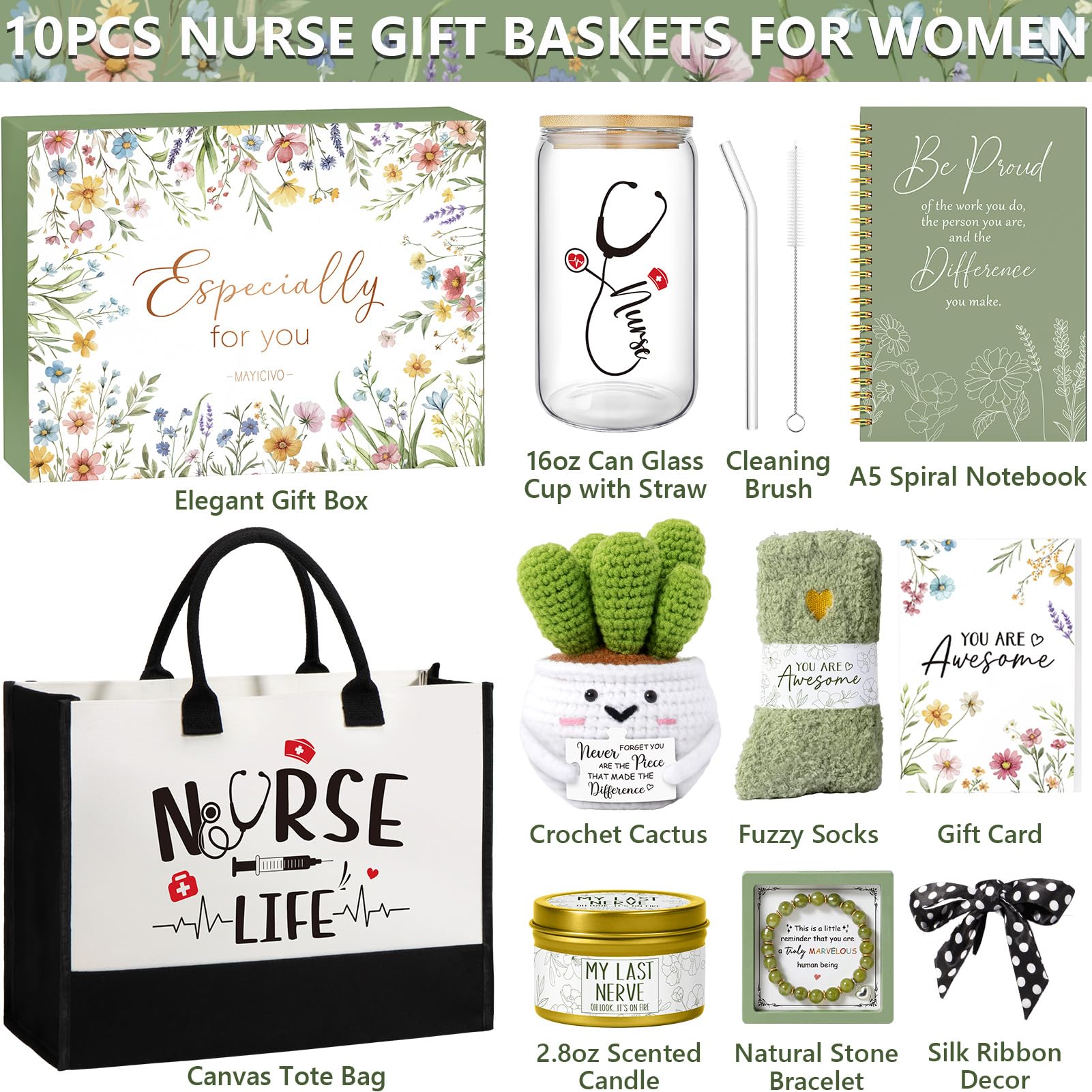 MAYICIVO 16oz can glass cup with straw, durable and safe for work shifts