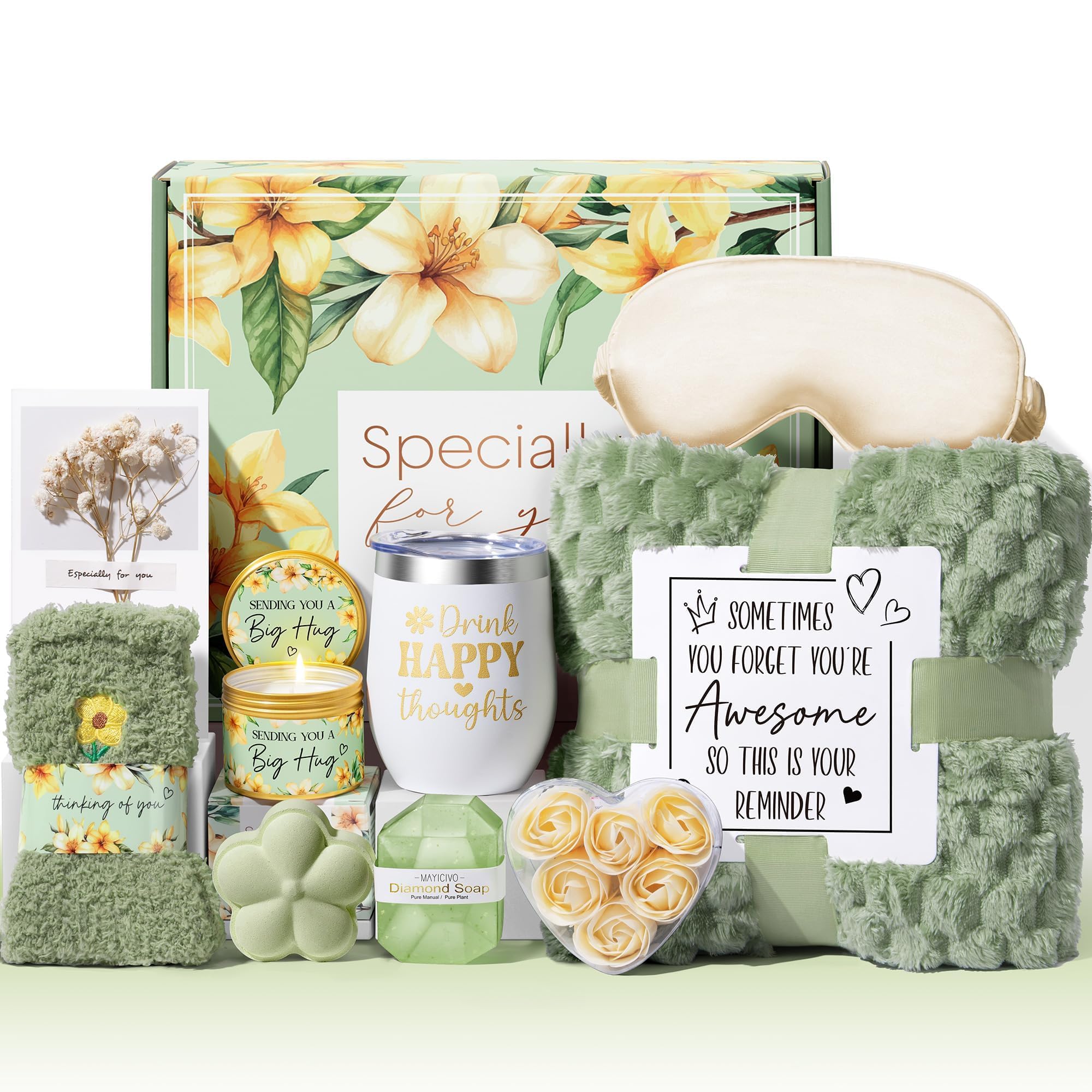 MAYICIVO cozy blanket: plush throw for warm, comforting self-care moments.