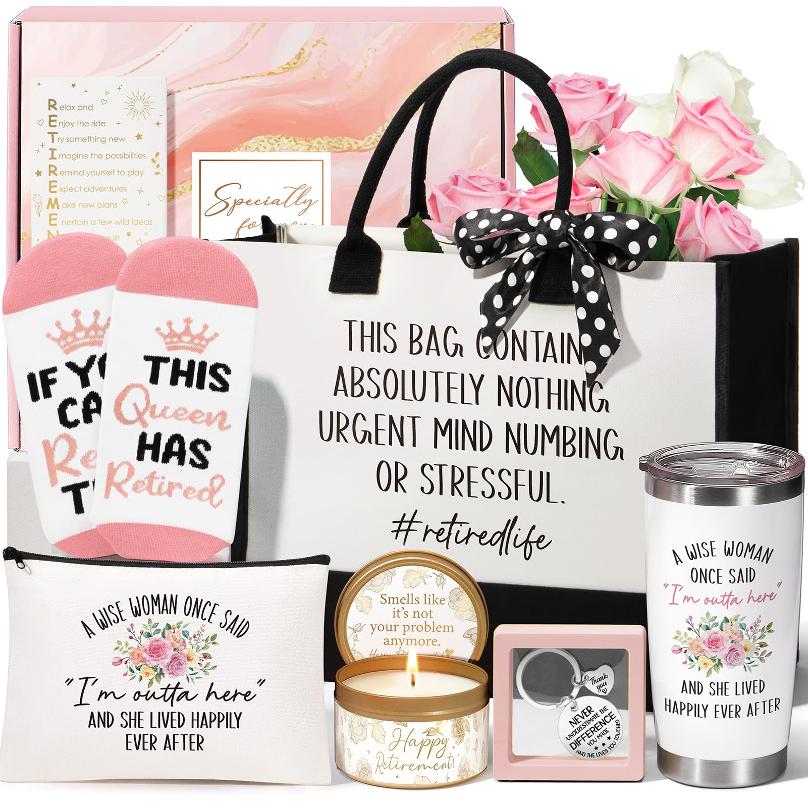 MAYICIVO retirement canvas tote bag—spacious and durable for daily use.