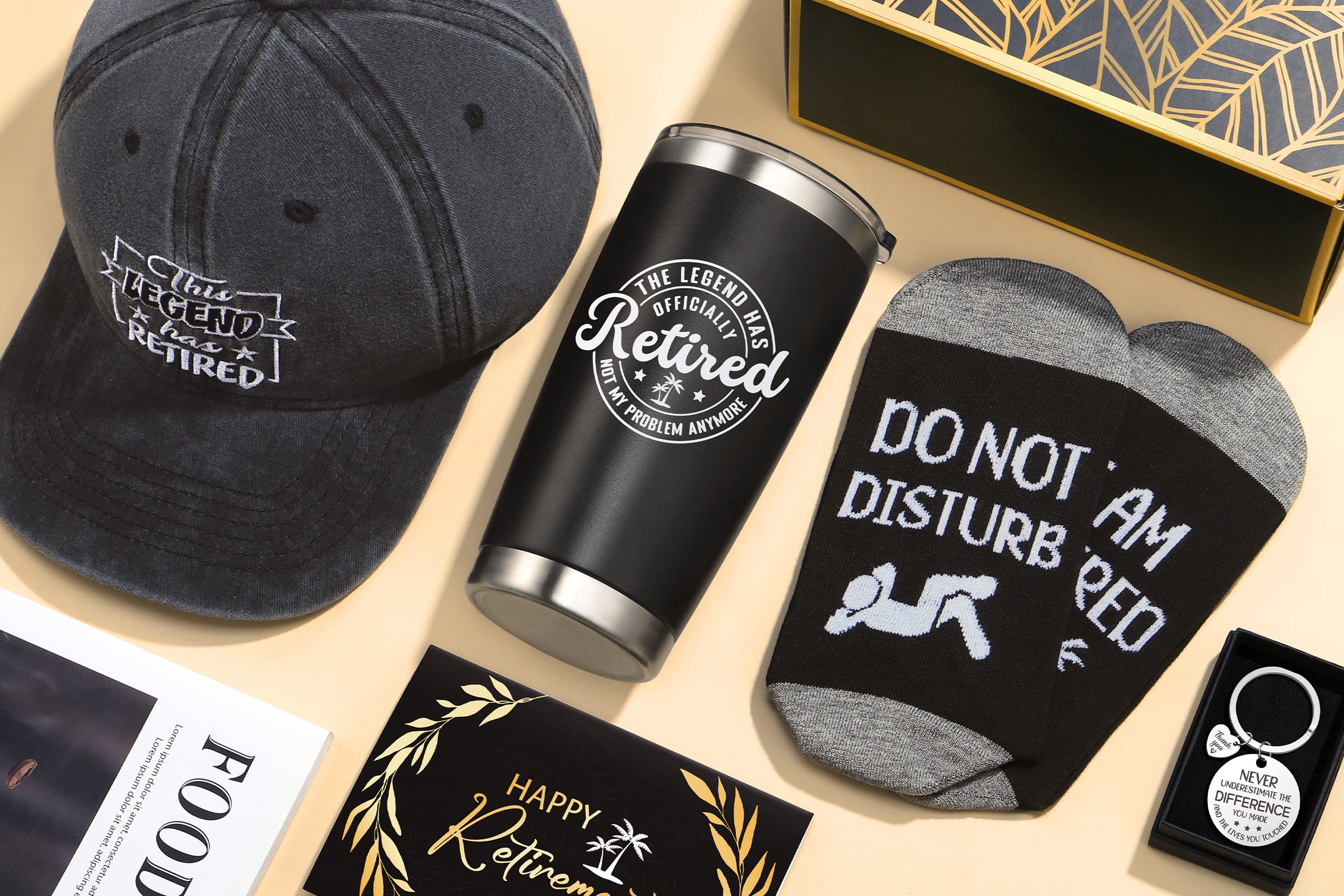 MAYICIVO retirement keychain made of stainless steel; durable and practical