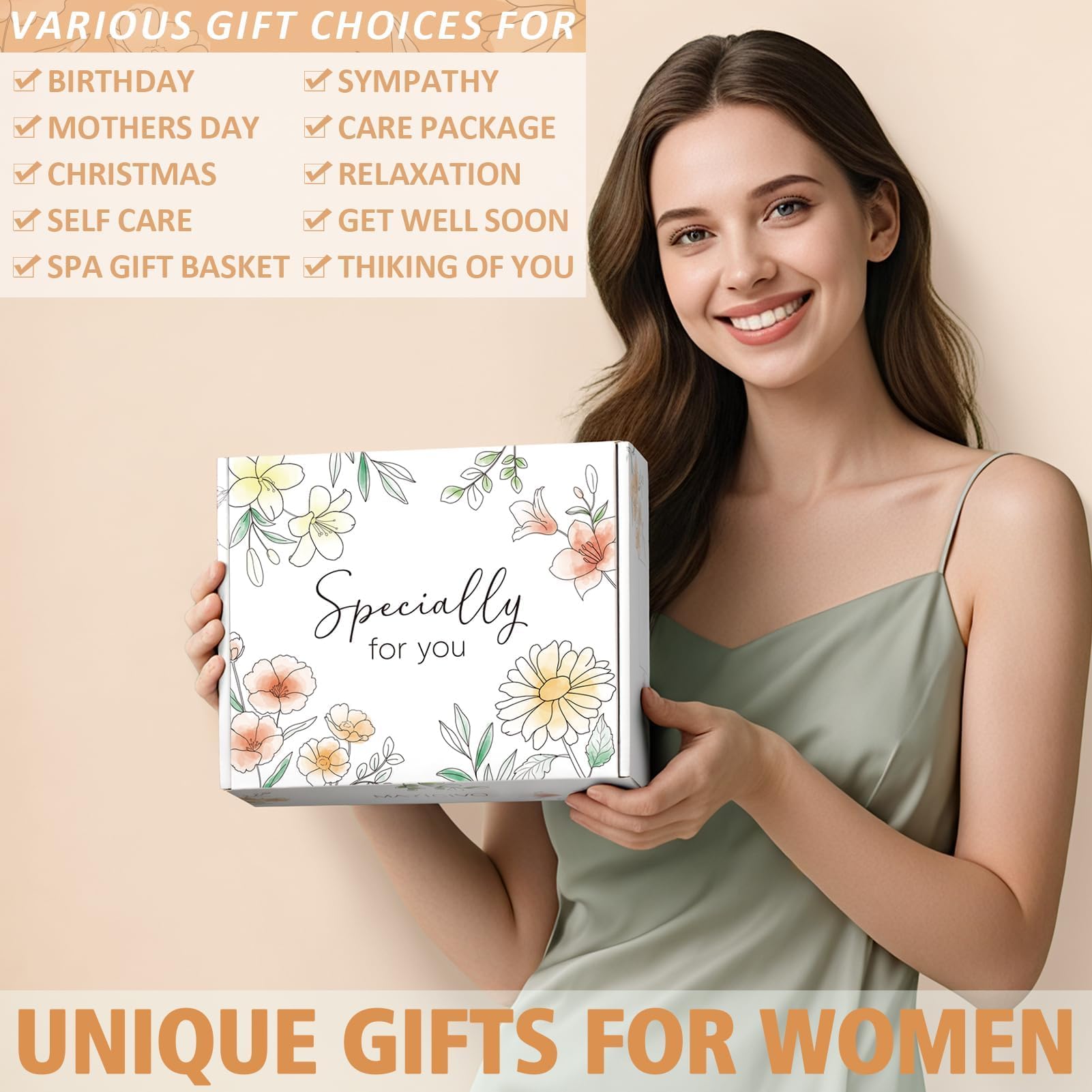 Mayicivo self-care gifts basket candle emits calming vanilla coconut aroma for home spa vibes