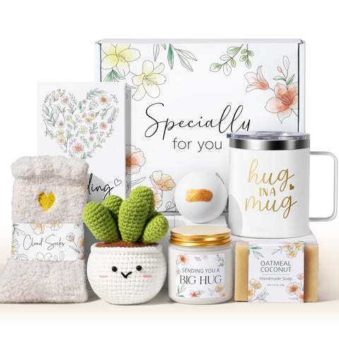 Mayicivo self-care gifts basket unboxing shows a thoughtful birthday surprise for her