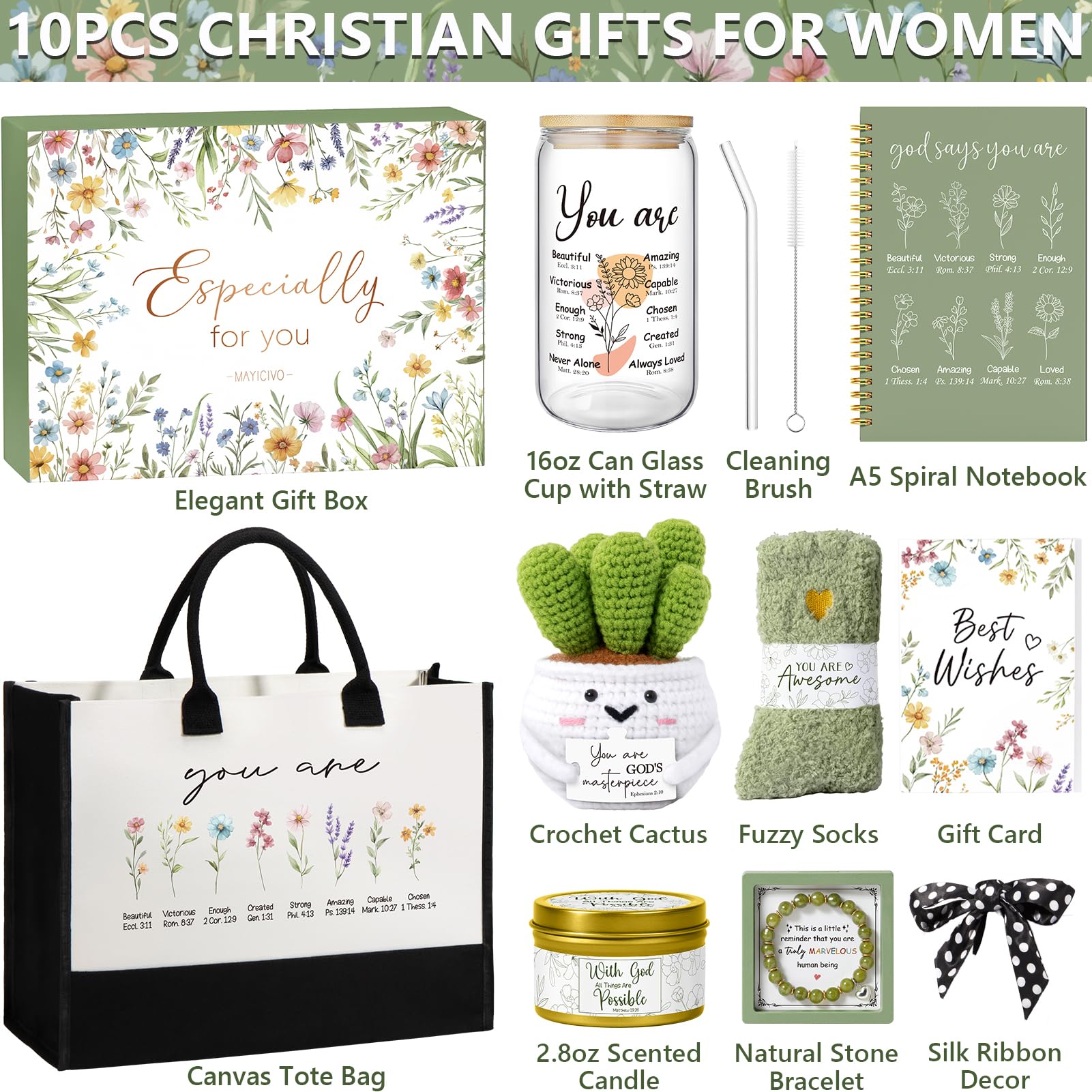 MAYICIVO silk ribbon decor adds an elegant touch to gift presentation.