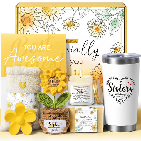 MAYICIVO sunflower crochet keepsake adds warm decor and positivity
