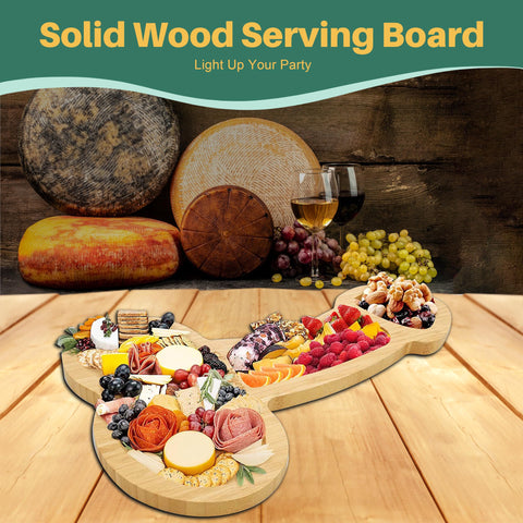 MAYISO charcuterie board three compartments for organized serving