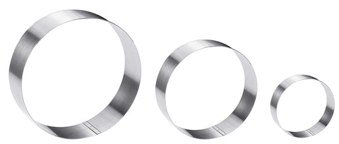 Maykito large round cake ring 4 inch for precise dough shaping and pastries
