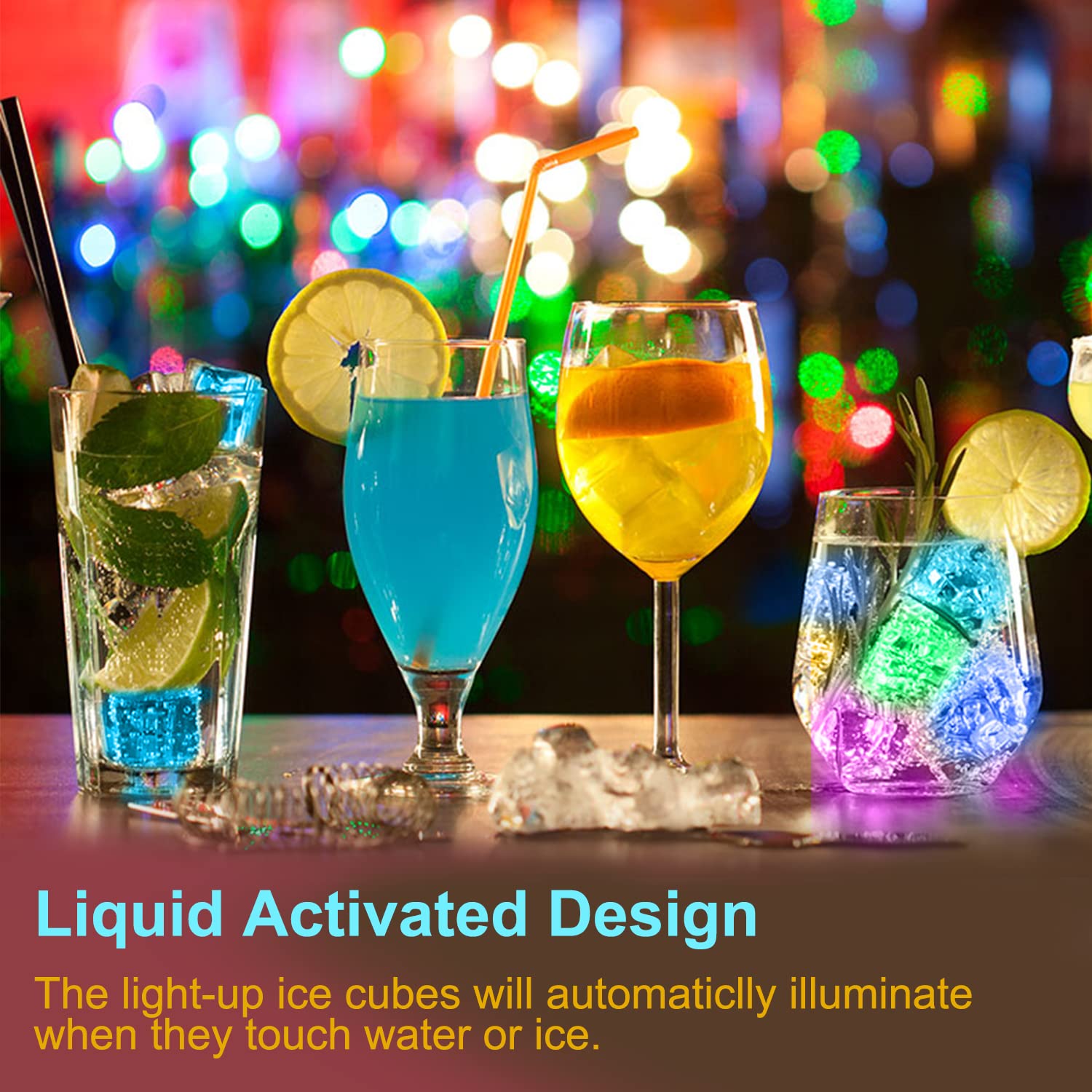 Maylai LED ice cubes change colors to enhance wedding receptions