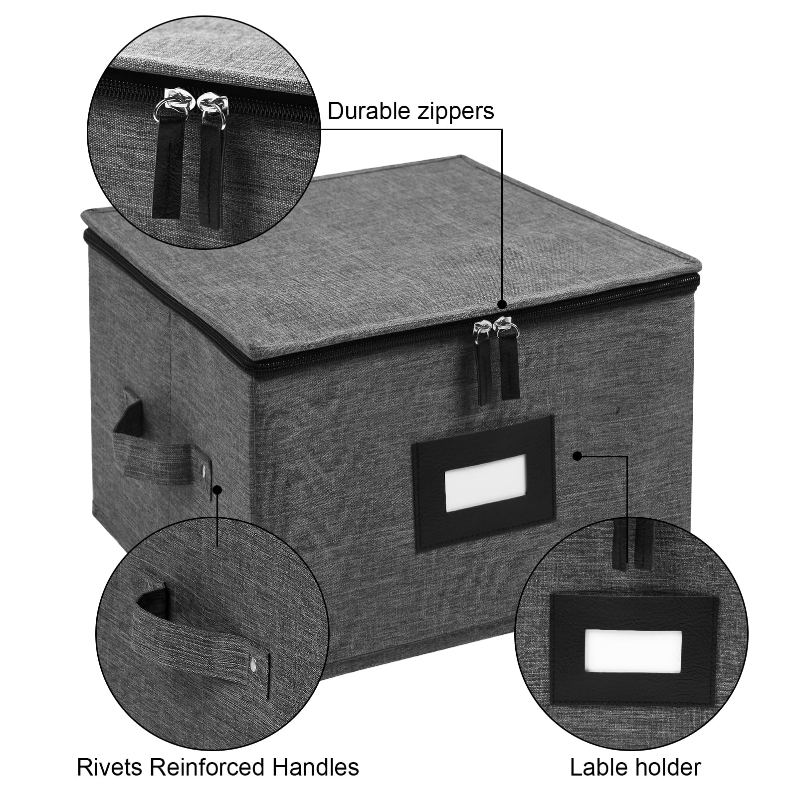 Mayniu reinforced handles enable easy transport of dinnerware up to 30 lbs.