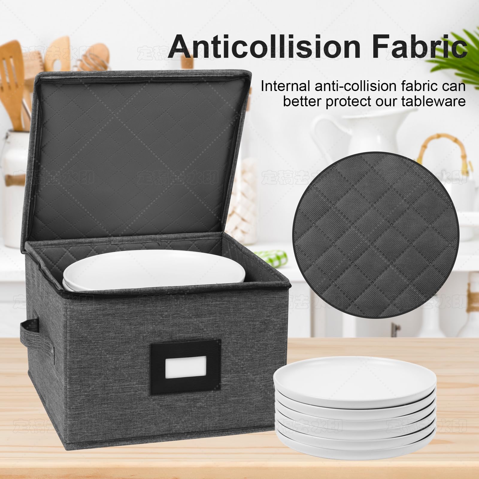Mayniu stackable china storage case with sturdy top cover saves space.