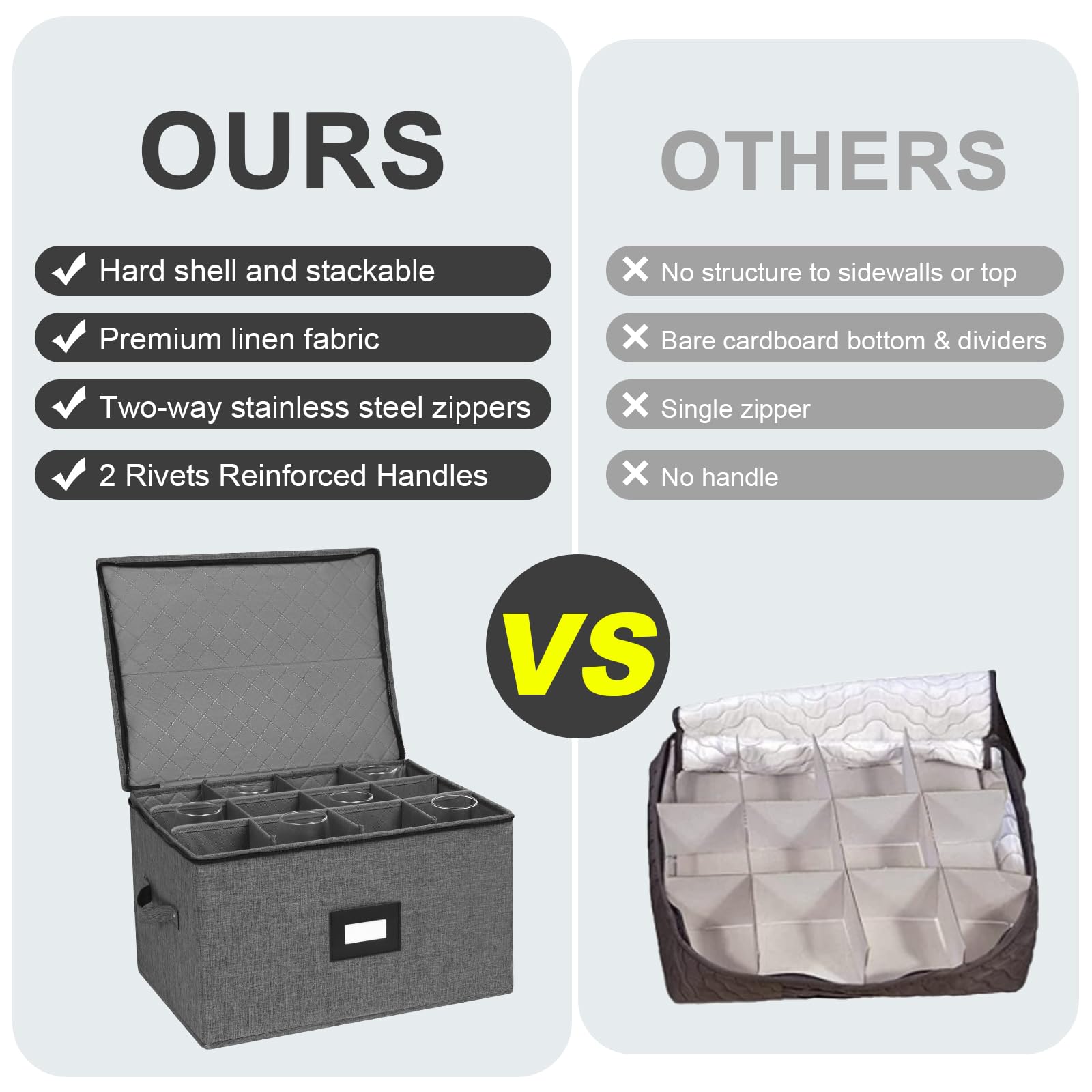 Mayniu wine glass storage box dustproof lid guards against dust.
