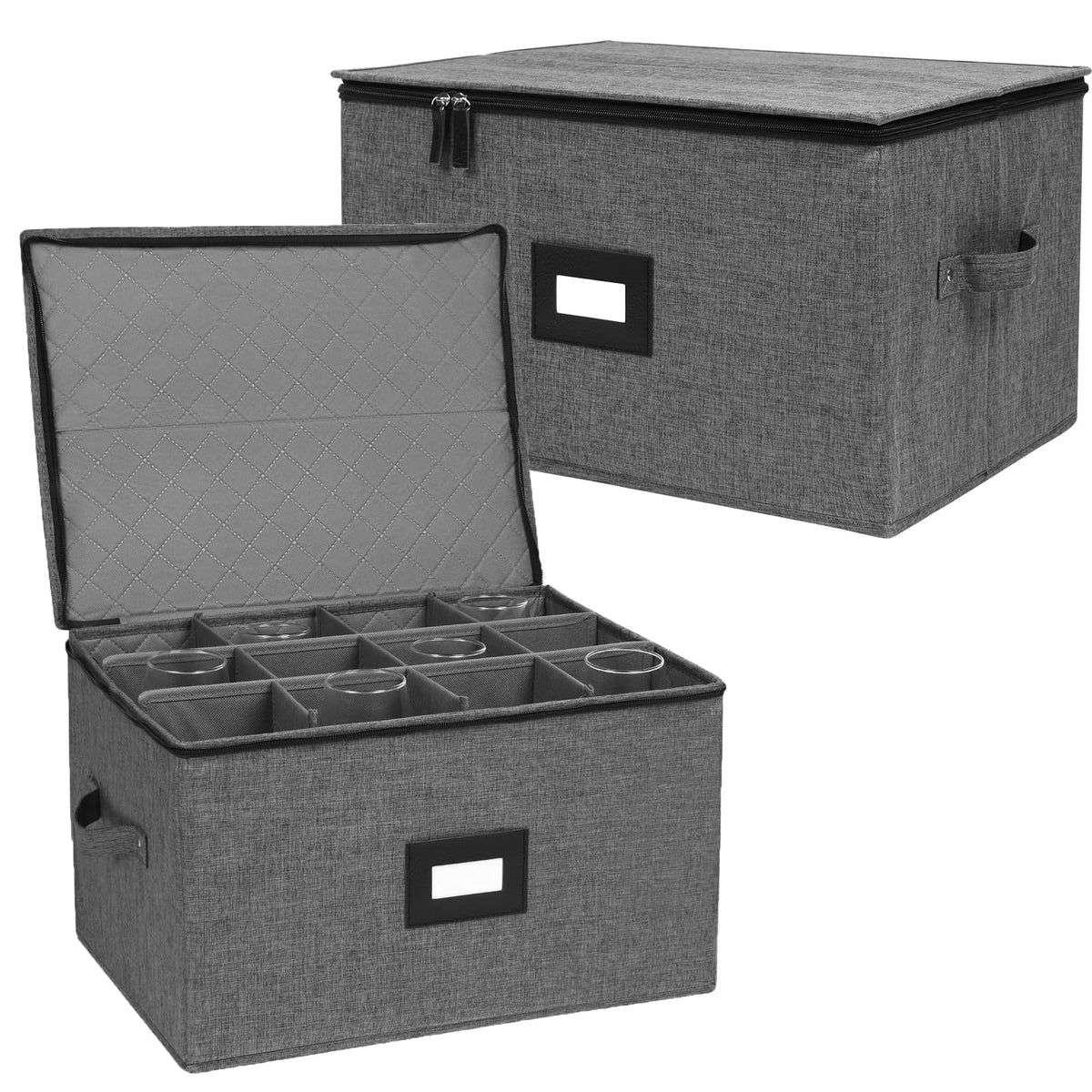 Mayniu wine glass storage box top cover protects glassware from dust while stacking.
