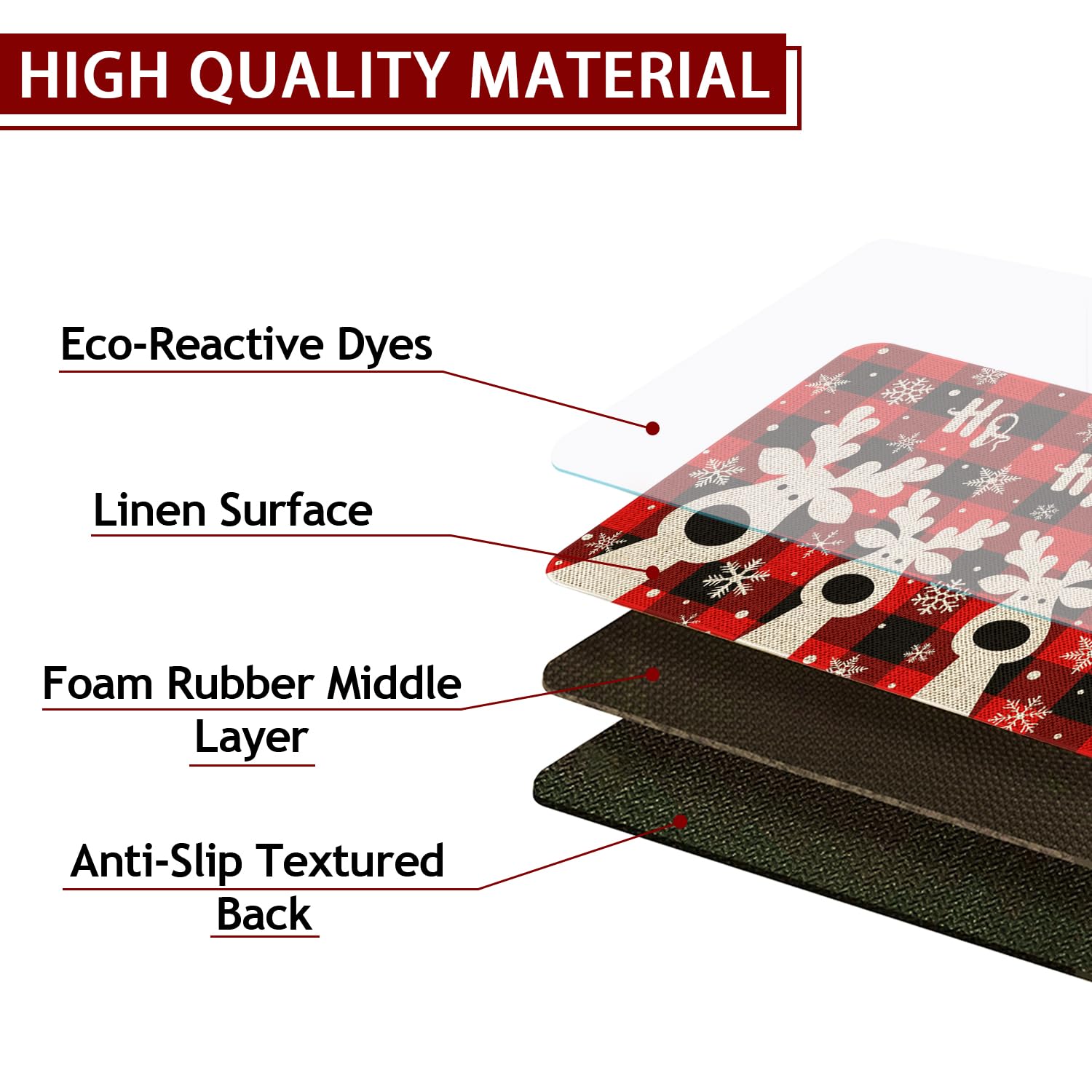 Maytycroo kitchen rug is easy to clean by vacuuming or gentle washing