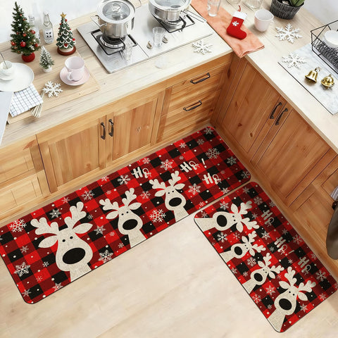 Festive Maytycroo rug adds holiday decor to the kitchen or entryway