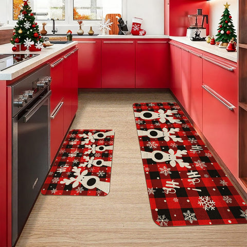 Low-profile 0.3 inch Maytycroo rug fits under doors for smooth movement