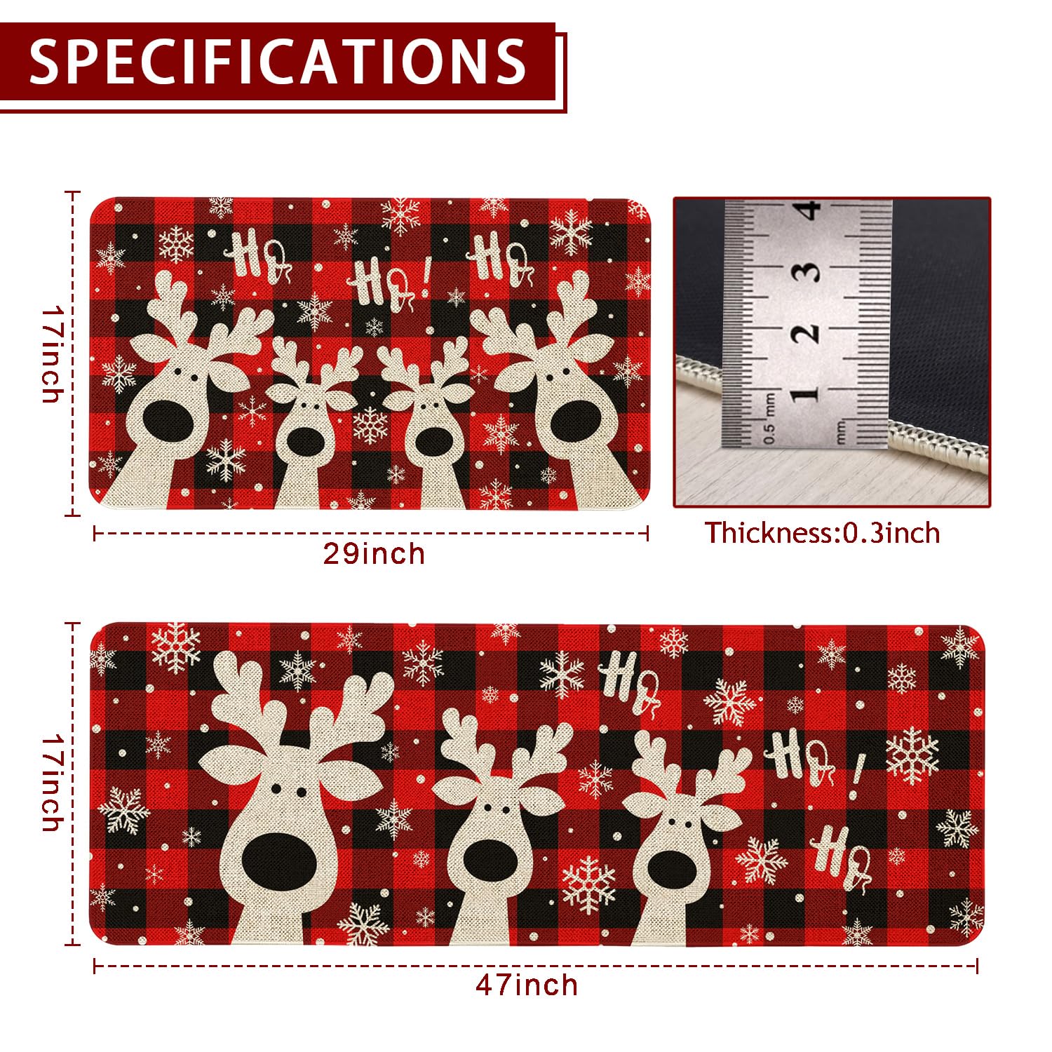 Two Maytycroo rugs in 17x47 and 17x29 for versatile kitchen coverage