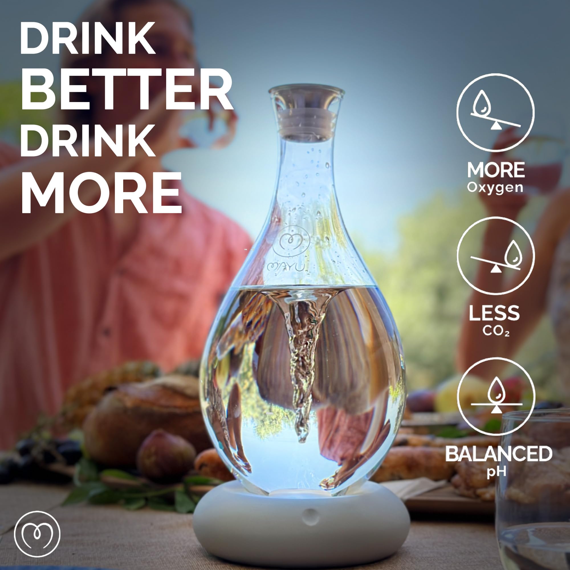 Mayu Swirl uses reverse osmosis to improve water quality.