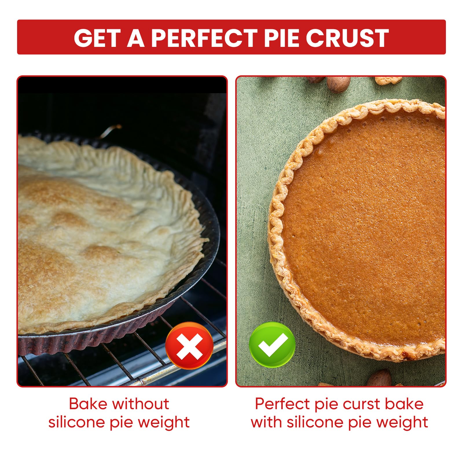 Maywe Tanso pie weights dishwasher safe for easy cleanup.