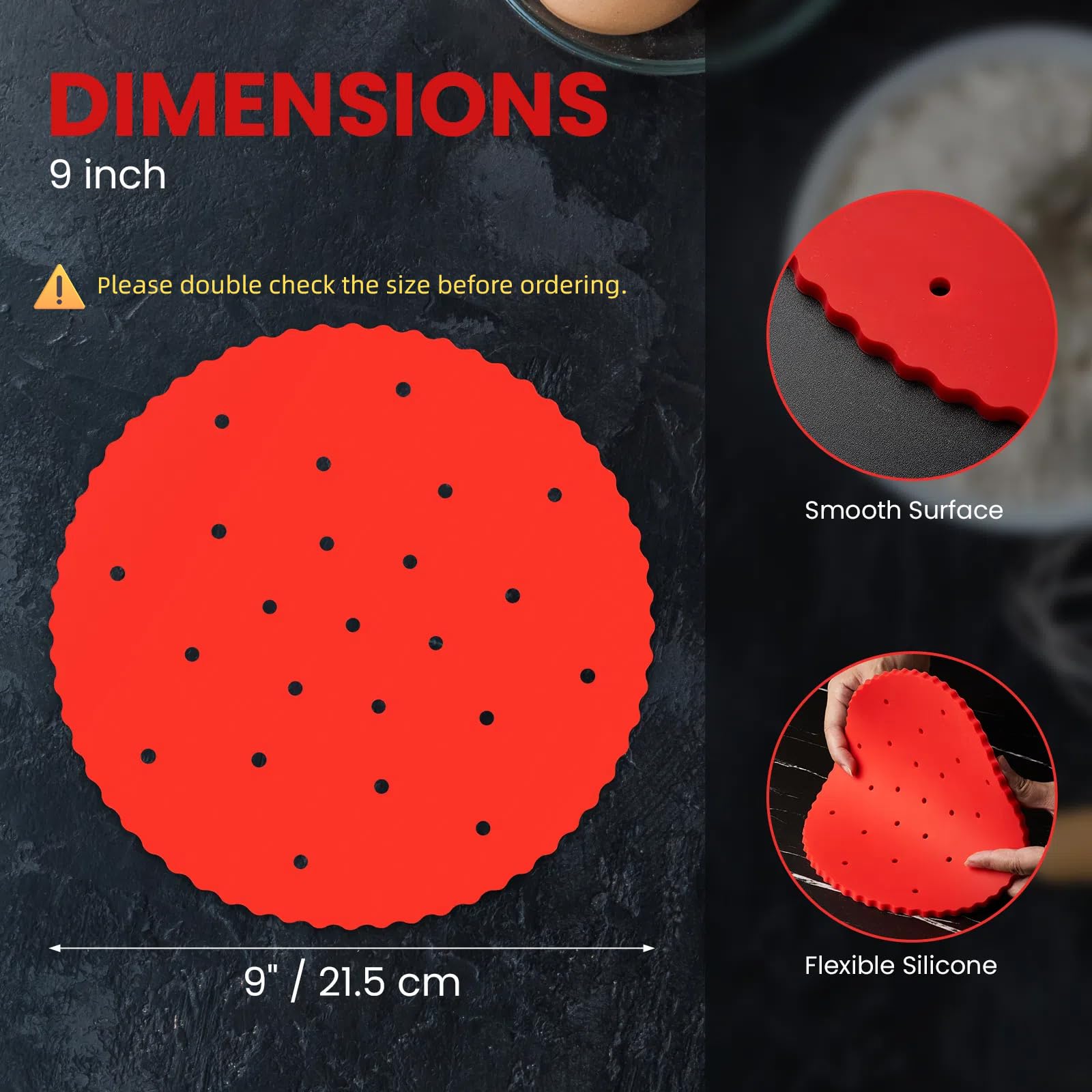Maywe Tanso pie weights perforated design promotes steam release for crisp crust.