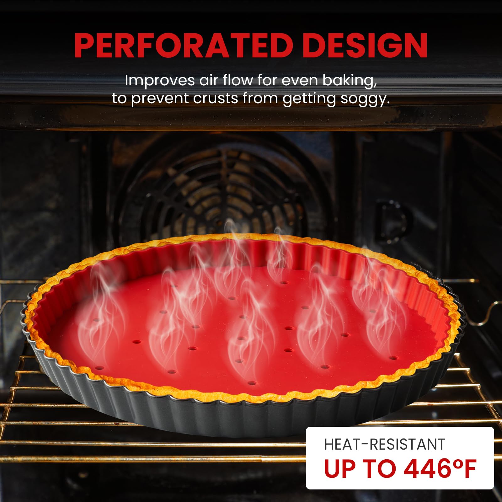 Maywe Tanso pie weights silicone material is heat resistant and reusable.