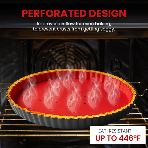 Maywe Tanso pie weights silicone material is heat resistant and reusable.