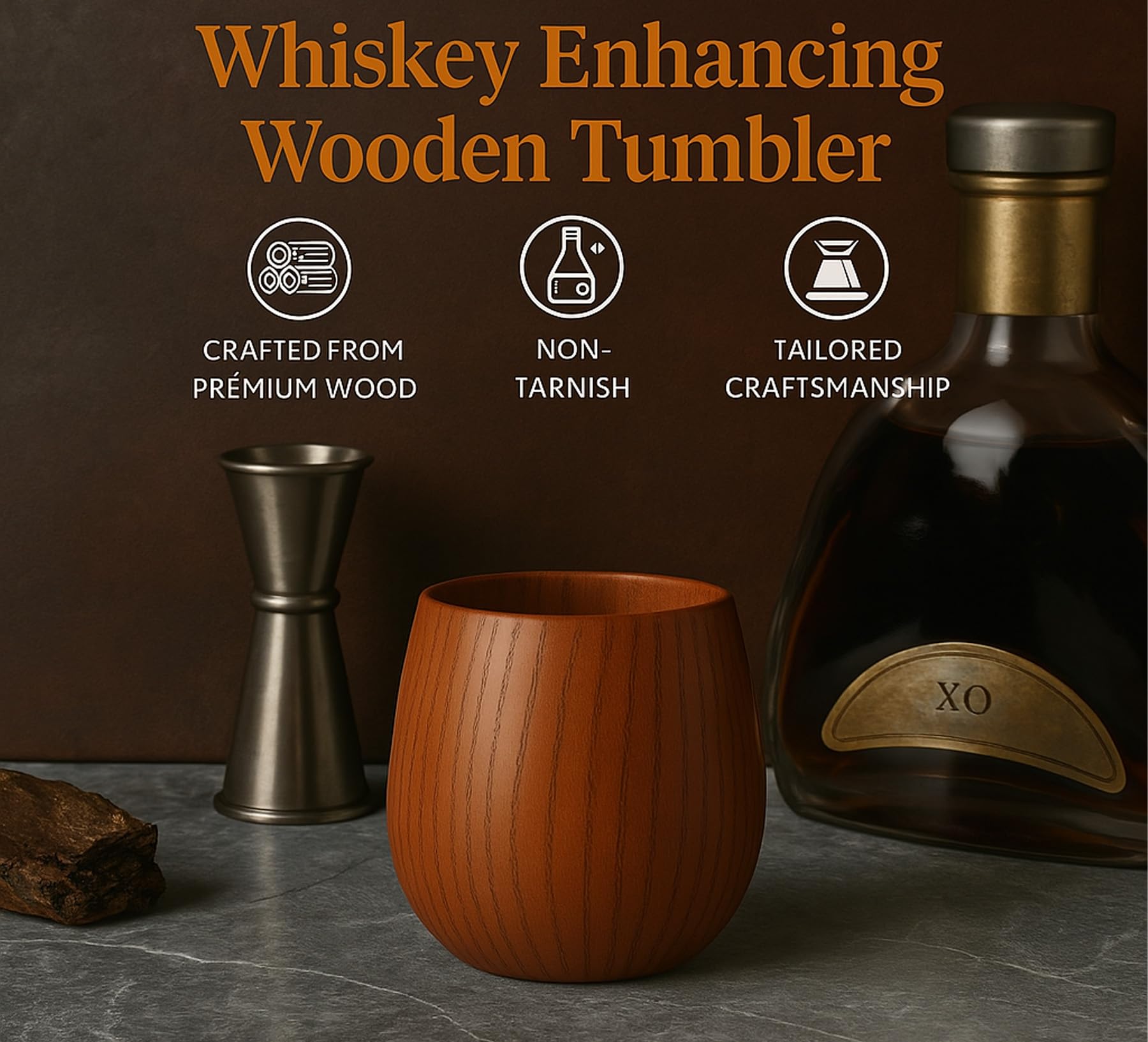MBBEST bourbon old fashioned cups nestled in a luxury gift box, ready for gifting
