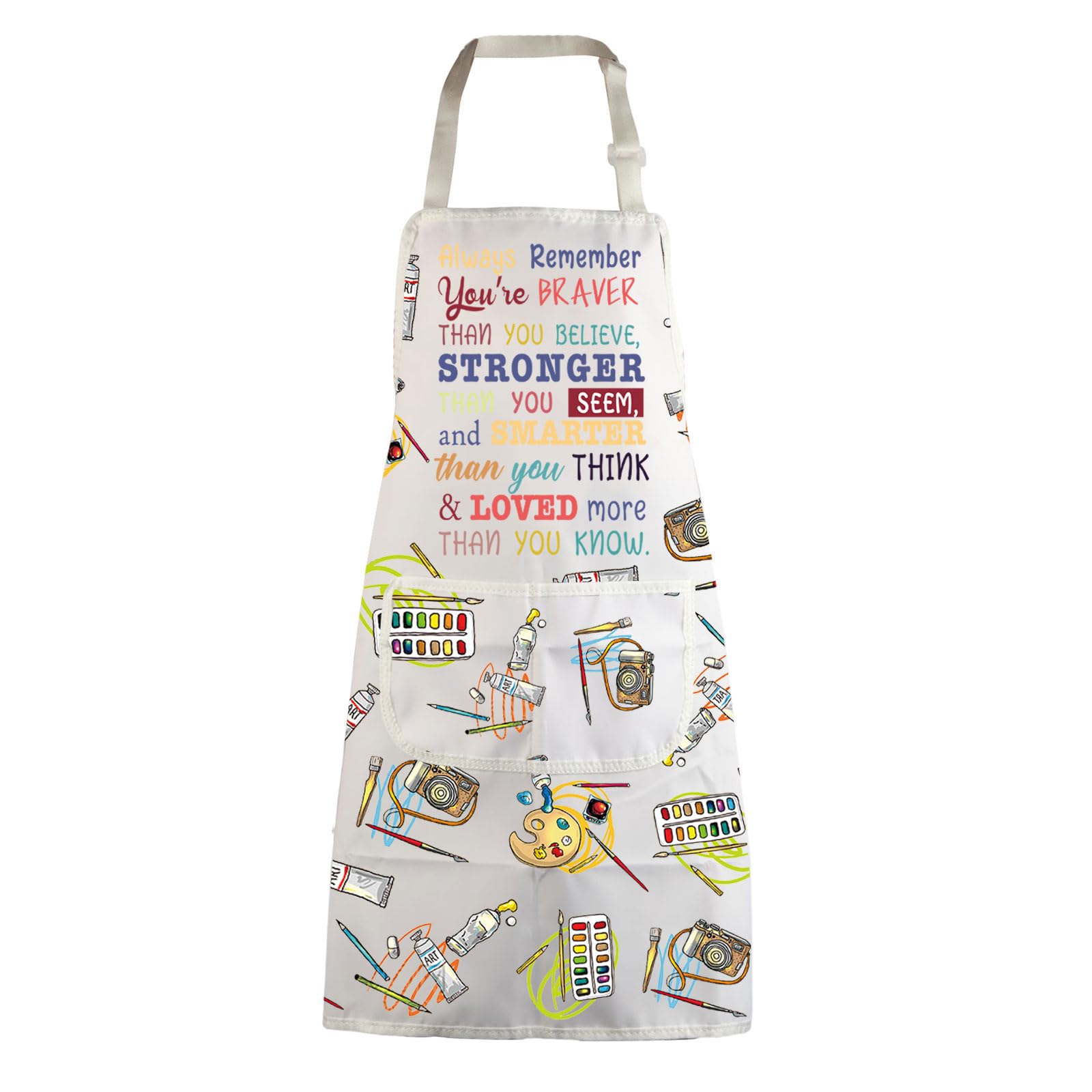 MBMSO Braver Art Apron with adjustable neck strap for comfortable painting sessions