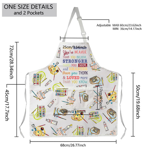 MBMSO Braver Art Apron waterproof fabric protects clothing from spills