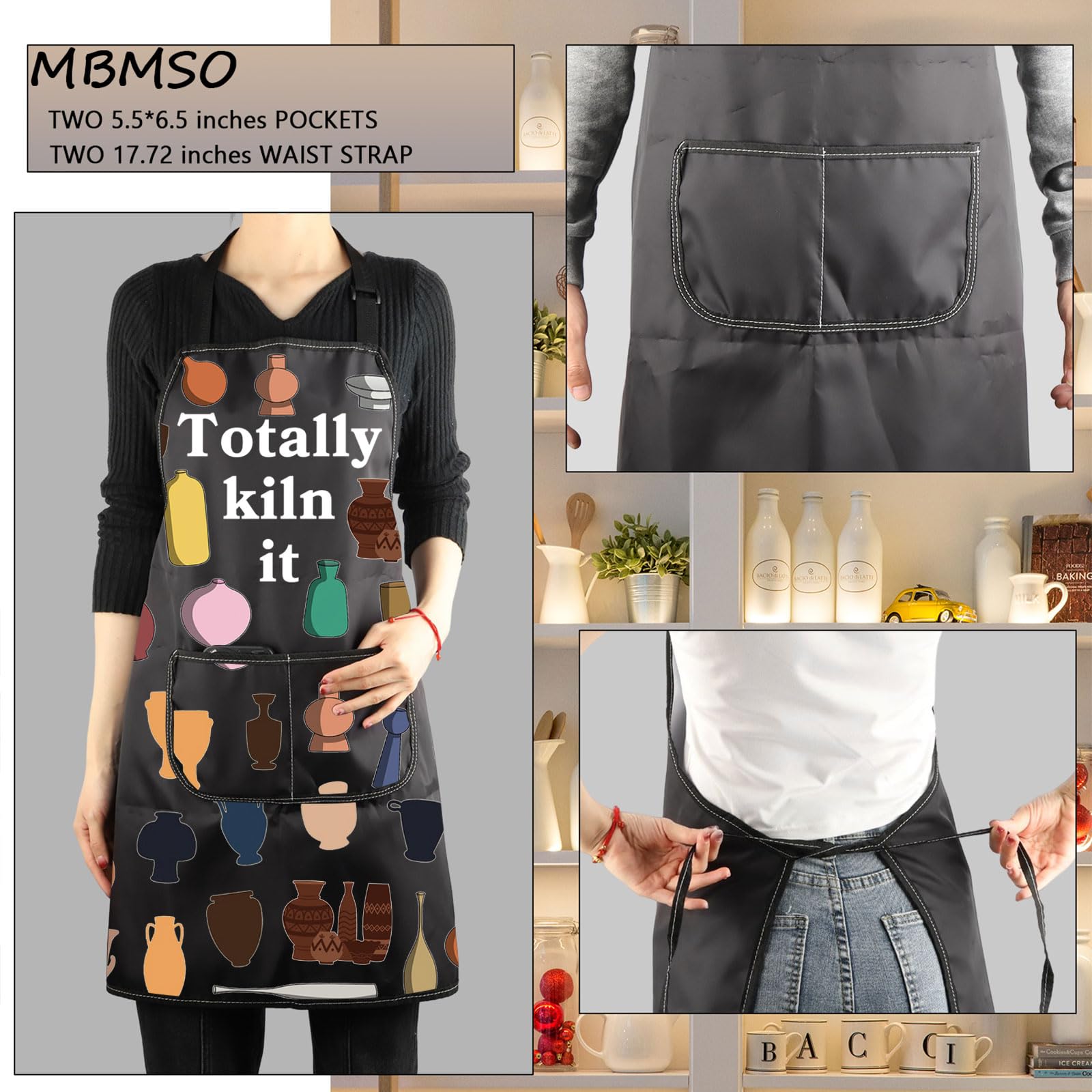 MBMSO Waterproof ceramic apron material for spill protection and easy cleaning