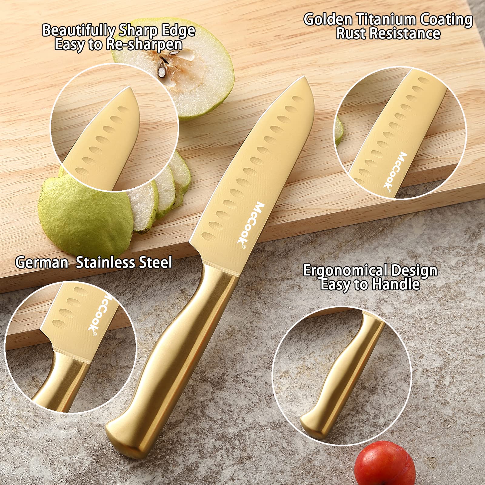 McCook 5.5-inch cheese knife for delicate slices.