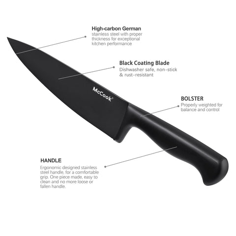 McCook 5-inch santoku knife versatile for mincing and dicing