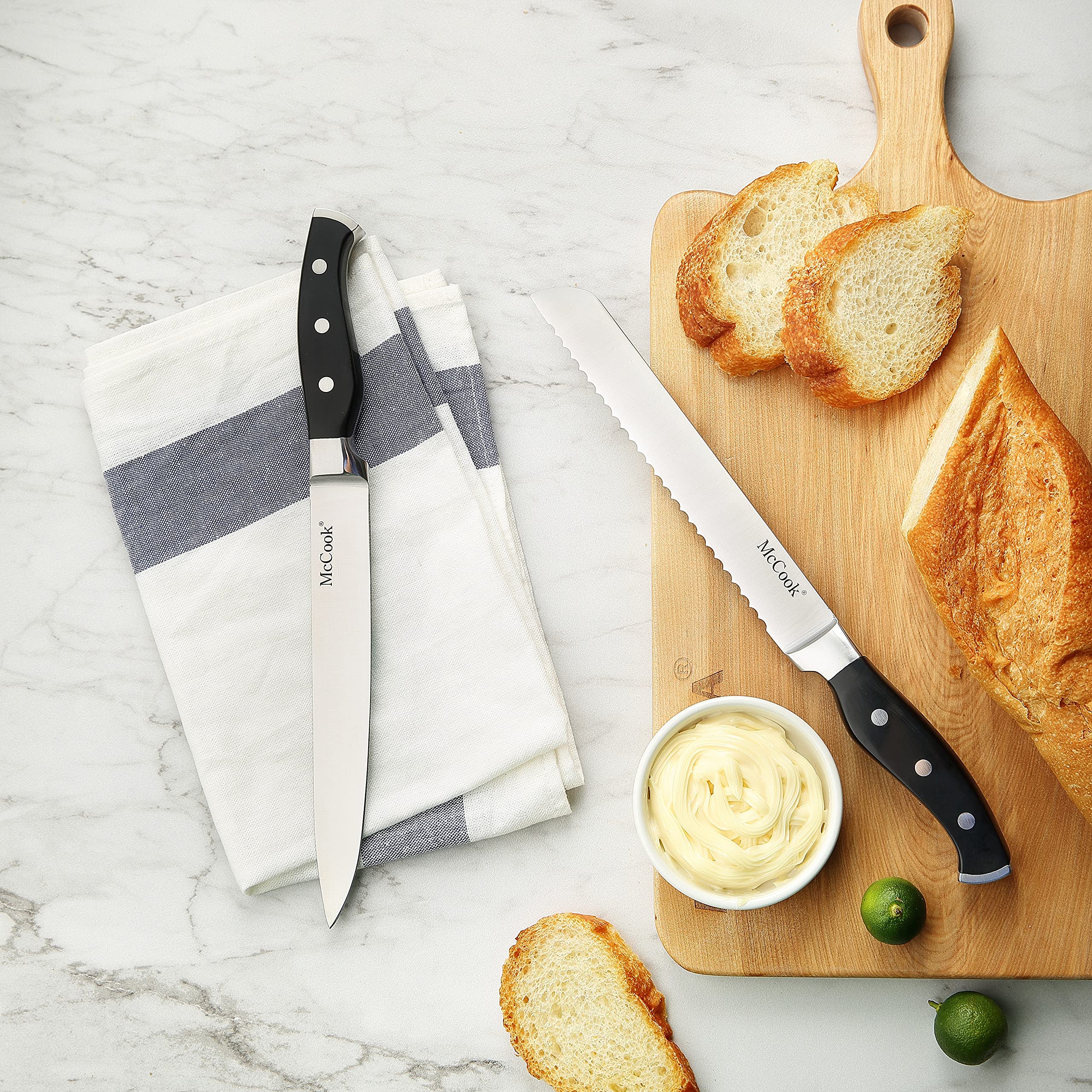 McCook 5-inch Santoku knife compact, sharp for delicate cuts