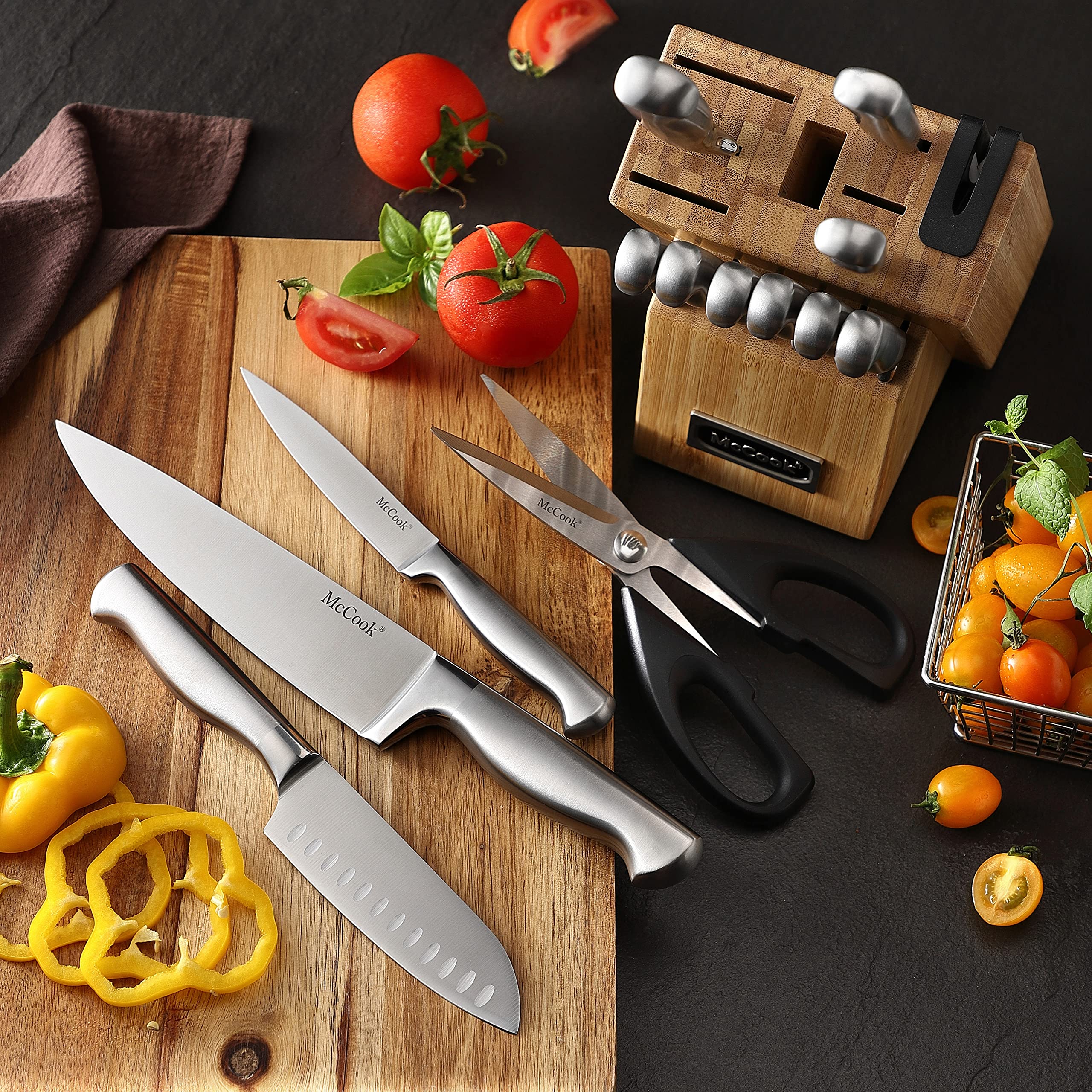 McCook 3.5-inch paring knife for precise peeling and trimming.