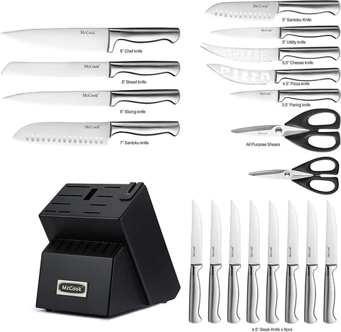McCook 8-inch chef knife with ergonomic handle for comfortable chopping