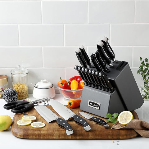 McCook ergonomic handle provides comfortable grip during extended chopping tasks.