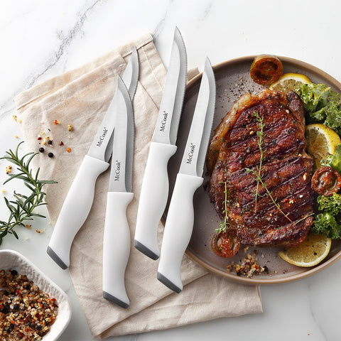 McCook 7-inch santoku knife versatile for chopping and mincing.