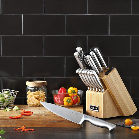 McCook serrated steak knives deliver effortless slicing of crusty foods.