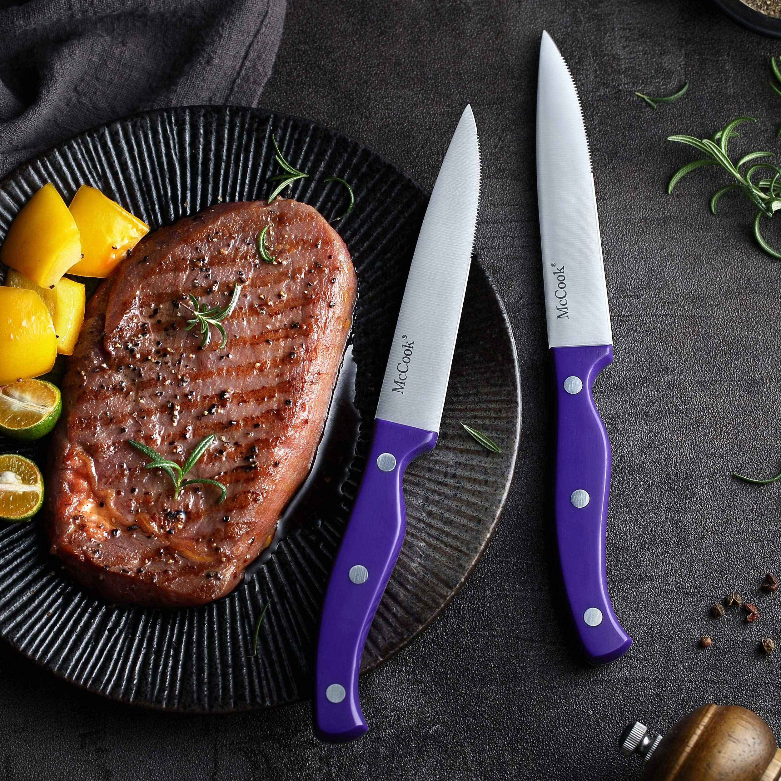 McCook MC27 3-inch paring knife for peeling and trimming fruits.
