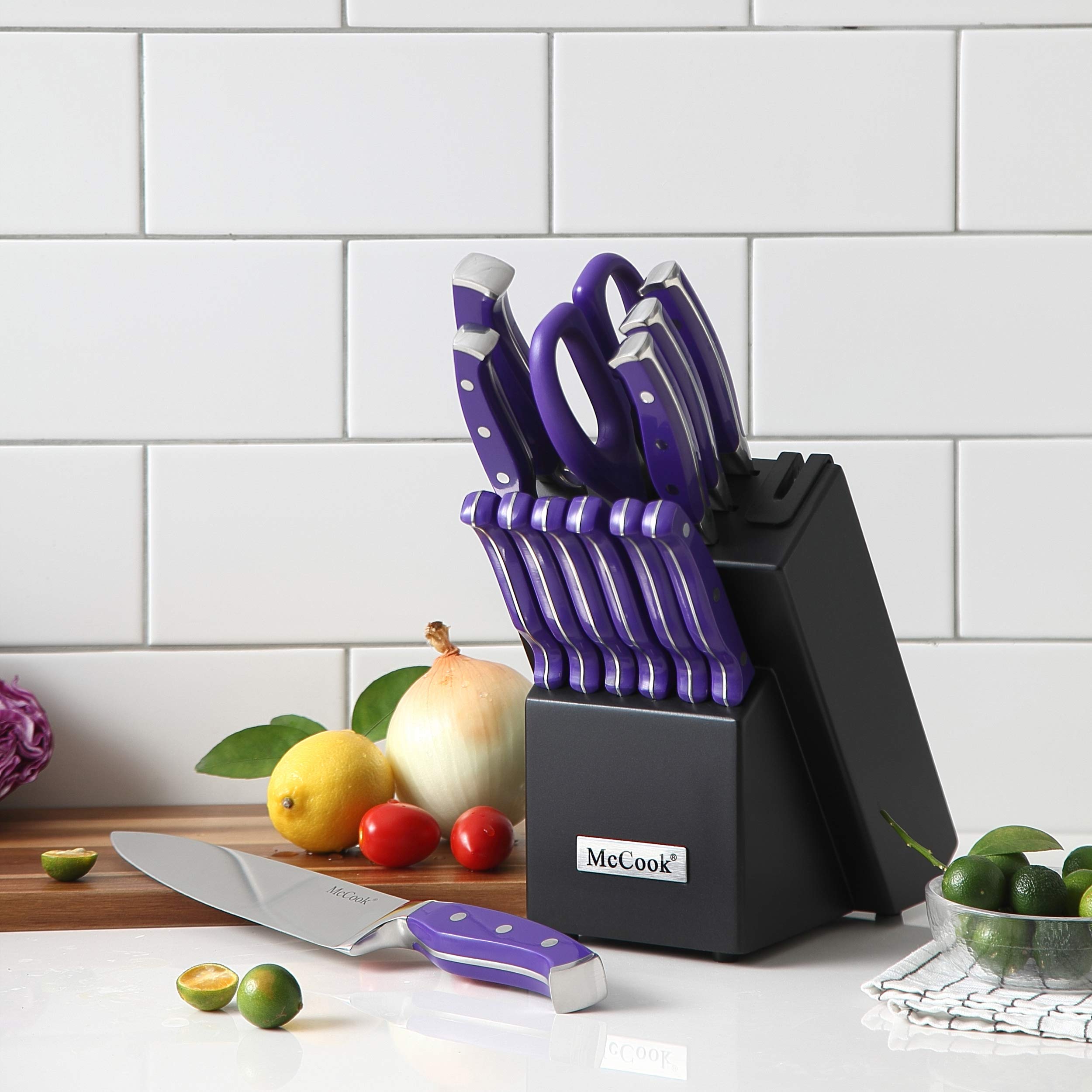 McCook MC27 built-in sharpener shown for easy on-board touch-ups.