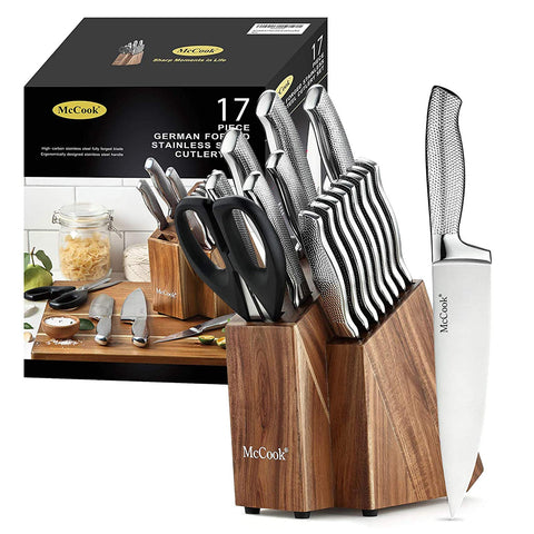 McCook Premium Knife Sets full-tang hammered blade for lasting performance
